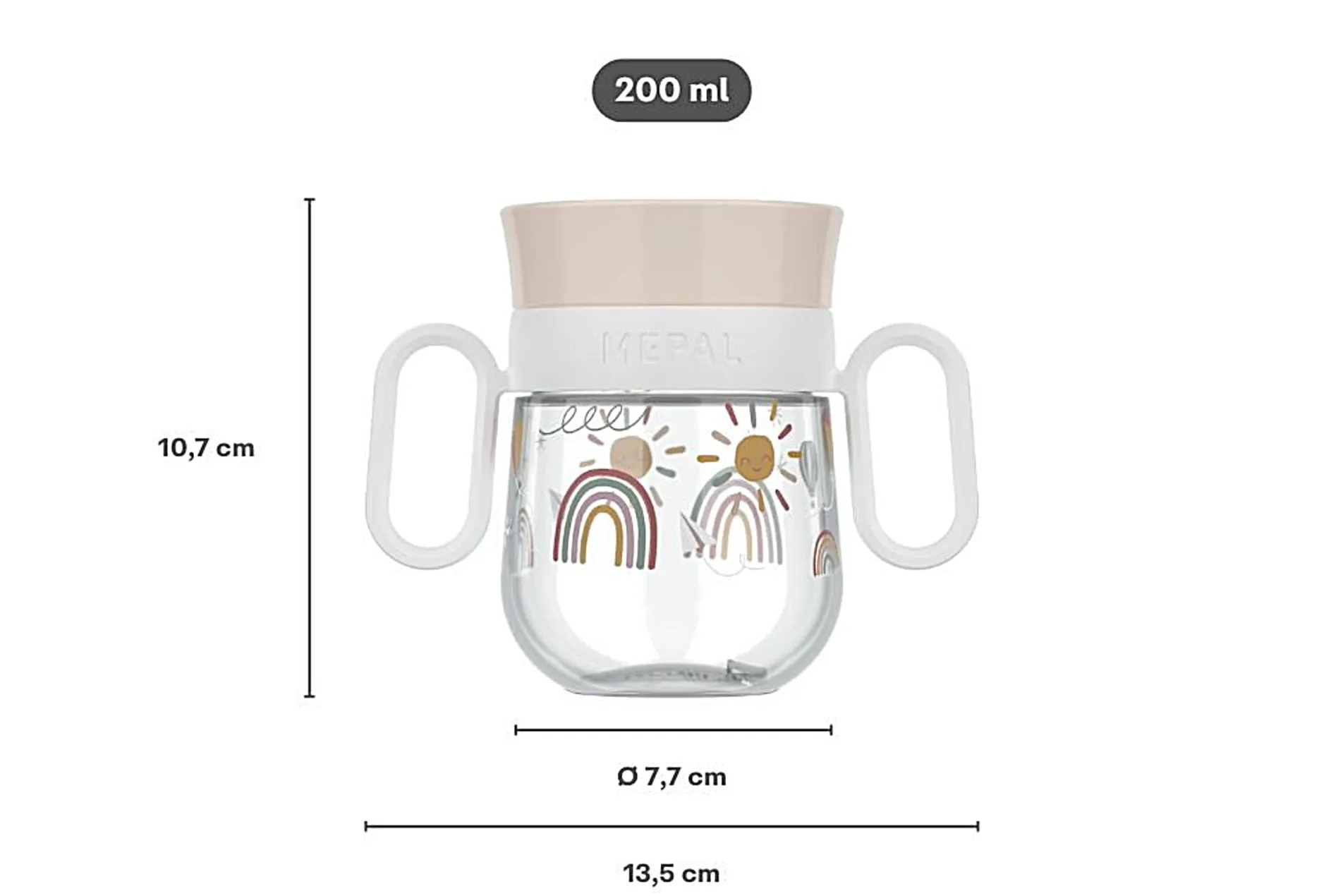 Mepal 360° Trinkbecher Mio 200 ml - Little Dutch - Fairy garden