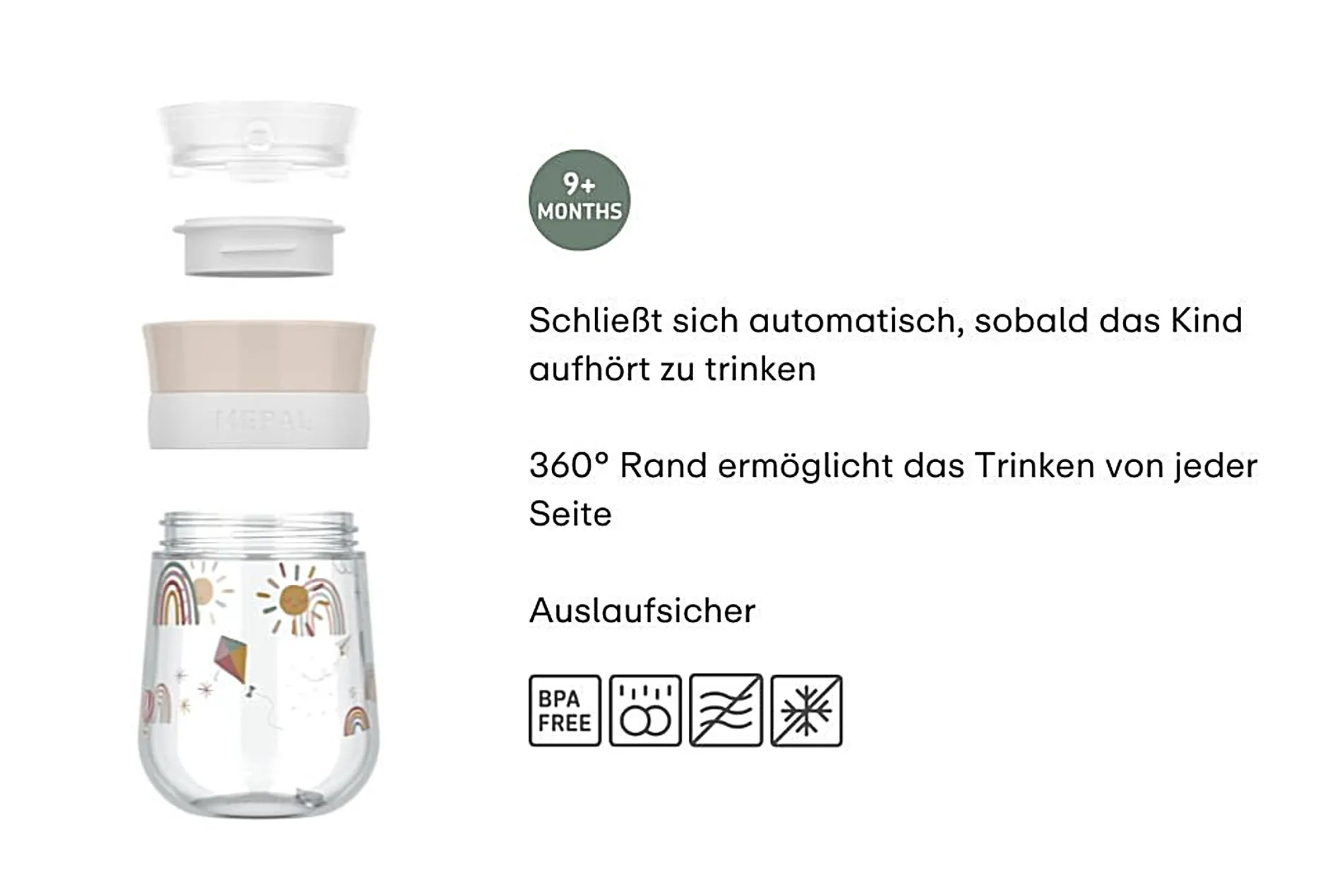 Mepal 360° Trinkbecher Mio 300 ml - Little Dutch - Forest friends Hot