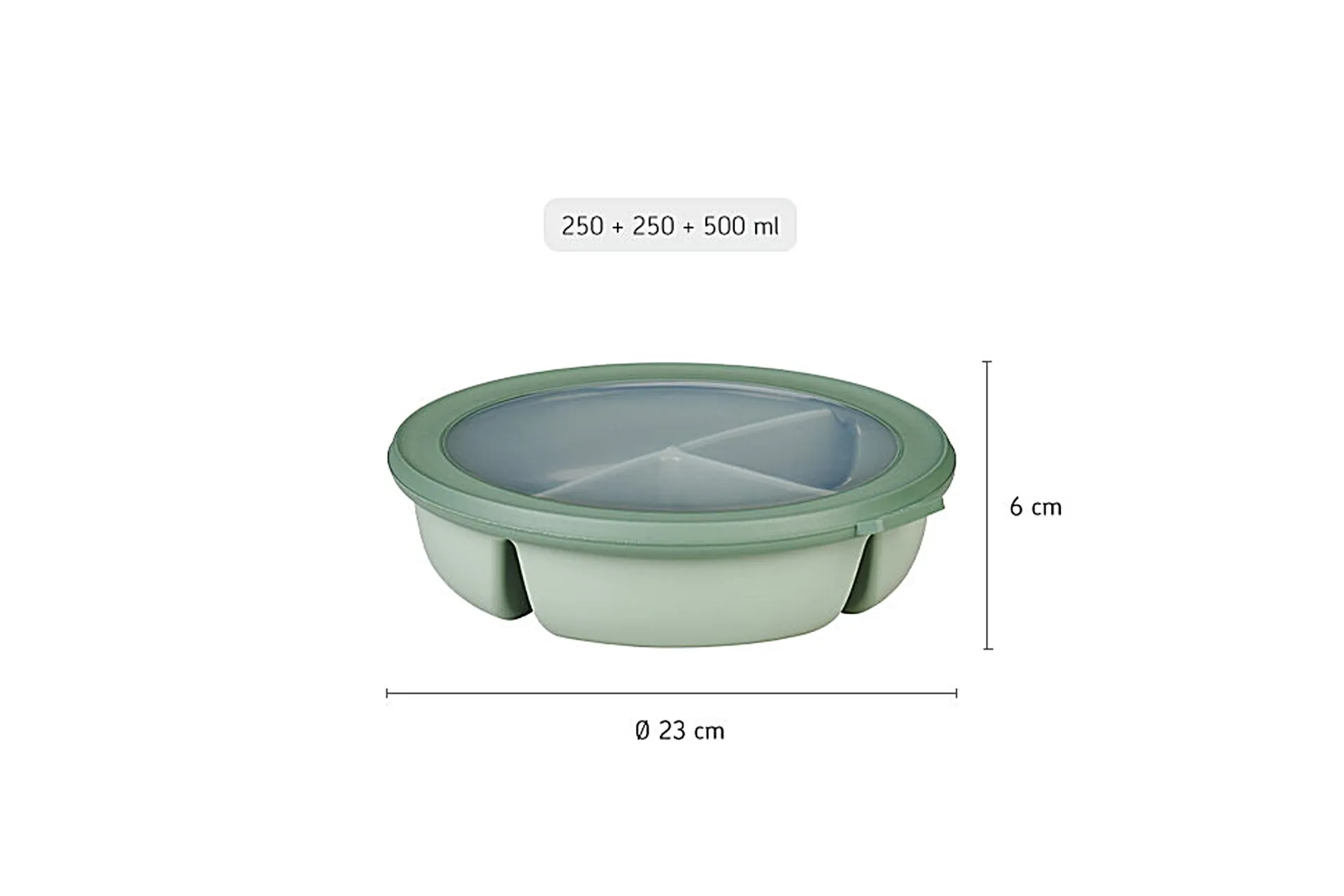 Mepal Bento Bowl Cirqula (250+250+500 ml) - Nordic blue