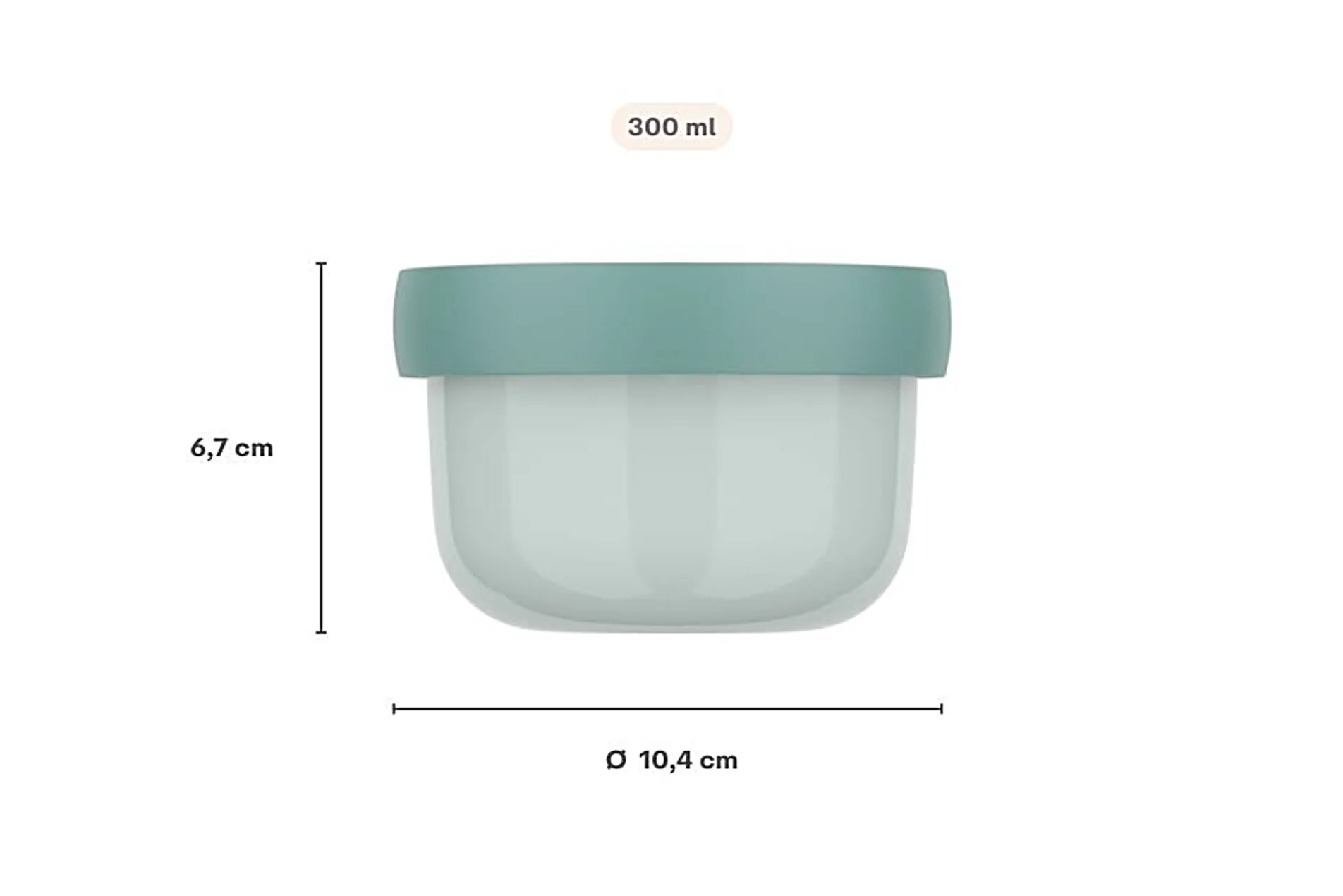 Mepal Campus Fruchtbox 300 ml mit Gabel - Türkis Clearance