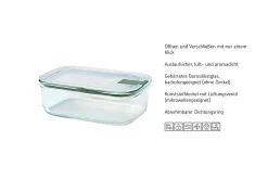 Mepal Glas Frischhaltedose EasyClip 1500 ml - Nordic sage Sale