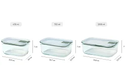 Mepal Glas Frischhaltedose EasyClip 1000 ml - Nordic sage Outlet