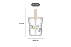 Mepal Kinder-Trinkglas Mio 250 ml mit Strohhalm - Forest friends Online