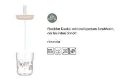 Mepal Kinder-Trinkglas Mio 250 ml mit Strohhalm - Sunshine & Rainbow Sunshine & Rainbow Outlet