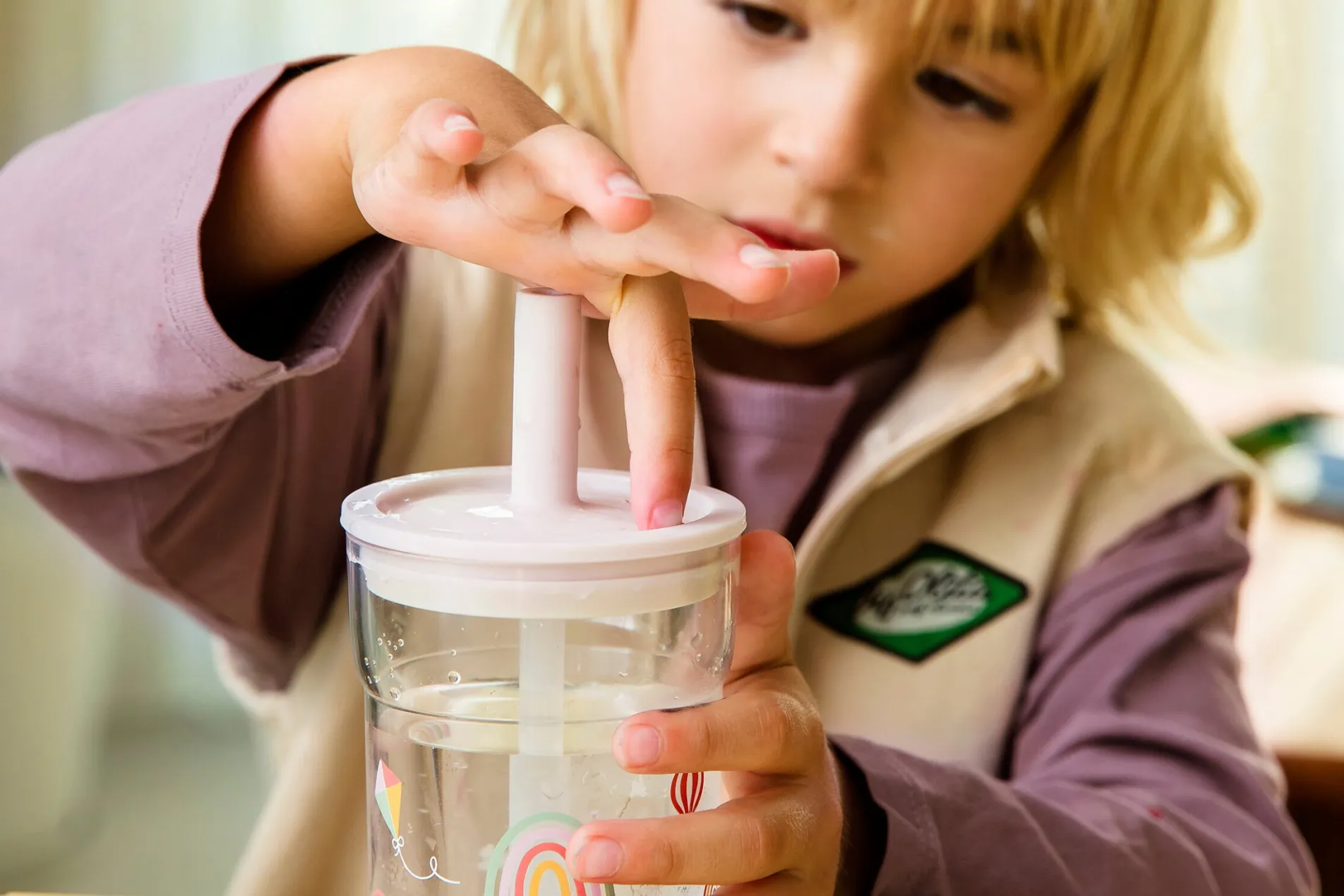 Mepal Kinder-Trinkglas Mio 250 ml mit Strohhalm - Fairy garden Sale