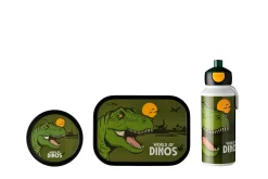 Mepal Lunchset Campus (Pop-up-Trinkflasche, Brotdose & Fruchtbox) - Dino Discount
