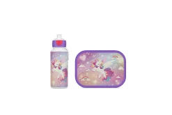 Mepal Lunchset Campus (Trinkflasche Pop-Up + Brotdose) - Unicorn glow Hot