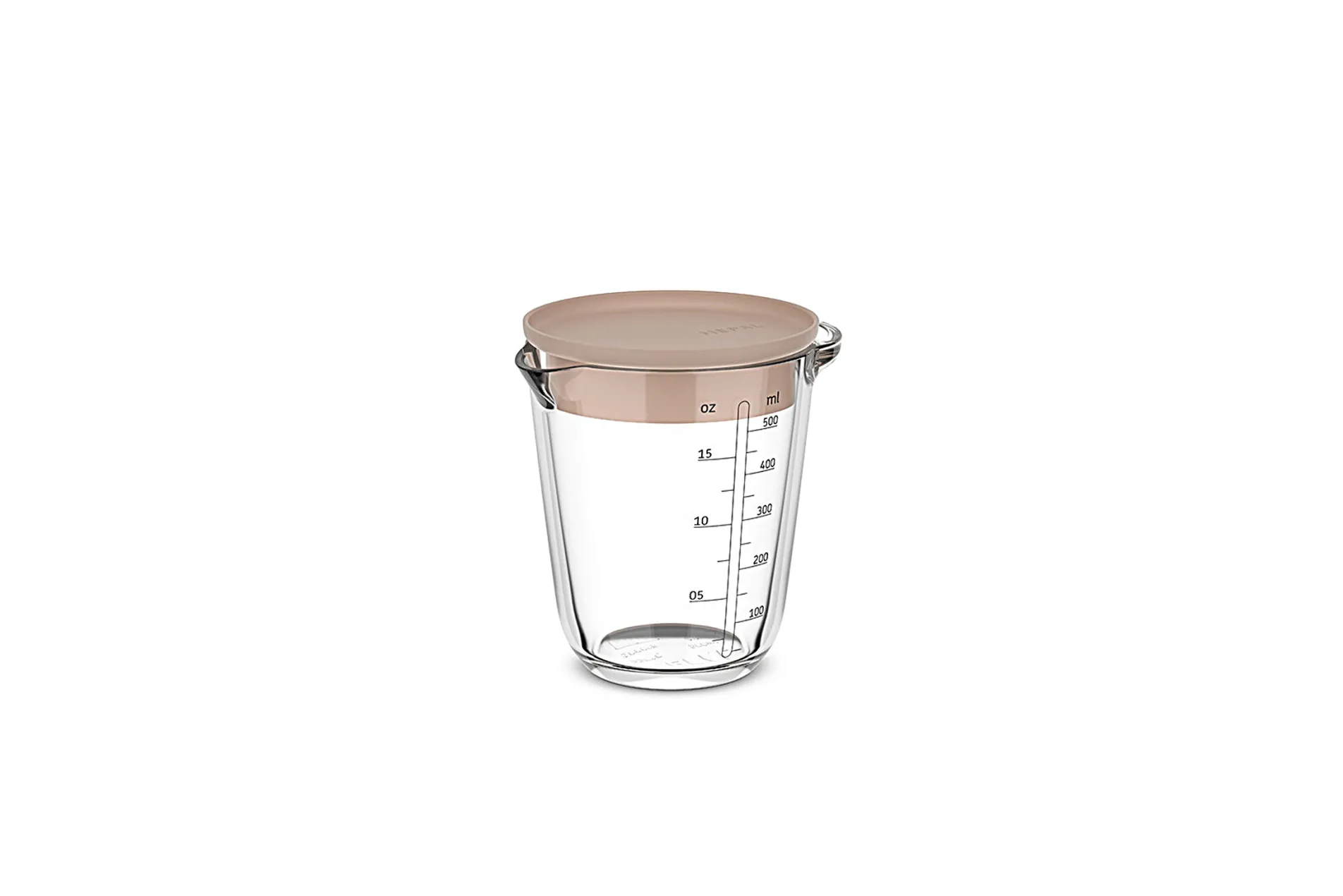 Mepal Messbecher Chef It Glas 500 ml mit Deckel - Chalk Discount