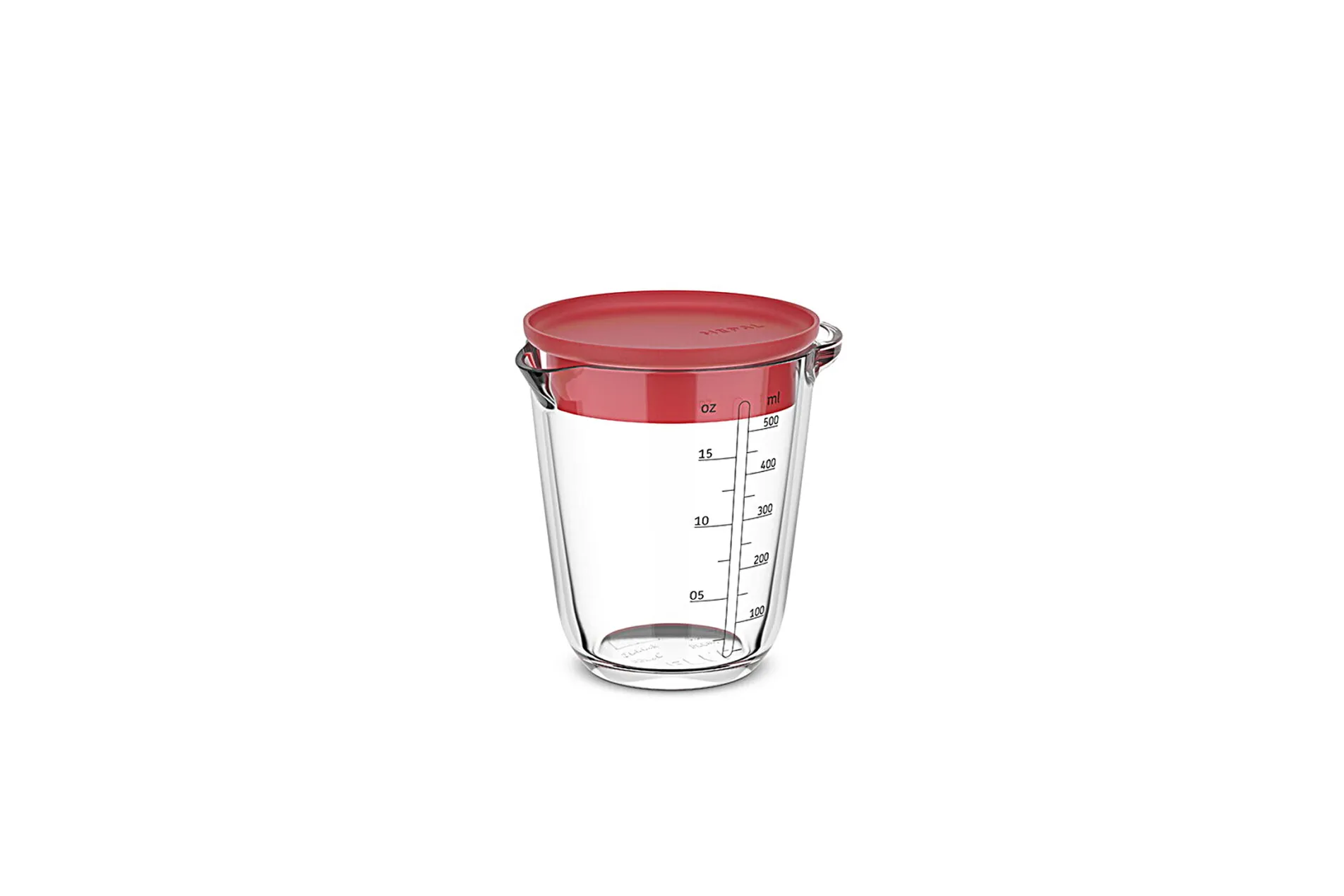 Mepal Messbecher Chef It Glas 500 ml mit Deckel - Coral New
