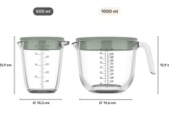 Mepal Messbecher Chef It Glas 500 ml mit Deckel - Navy Best