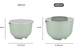 Mepal Rührschüssel Chef It 3000 ml mit Spritzdeckel - Nordic sage Sale