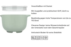Mepal Rührschüssel Chef It 1500 ml mit Deckel - Chalk Online