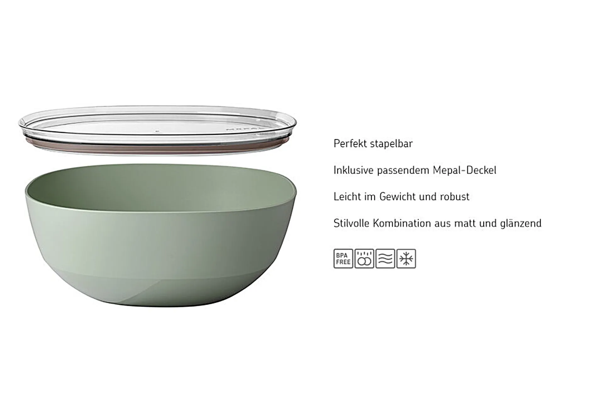 Mepal Servierschale Silueta 5.0 l mit Deckel - Nordic sage Online