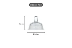 Mepal Set Flaschensauger Mio 2-teilig Medium Flow - transparent