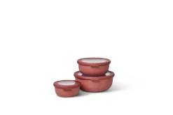 Mepal Set Multischüssel Cirqula flach, 3-teilig (350+750+1250 ml) - Vivid mauve Hot