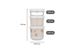 Mepal Snackbox stapelbar Mio 3-teilig - Little Dutch - Forest friends Outlet