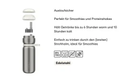 Mepal Sportflasche Twist 600 ml - Ceramic white Clearance