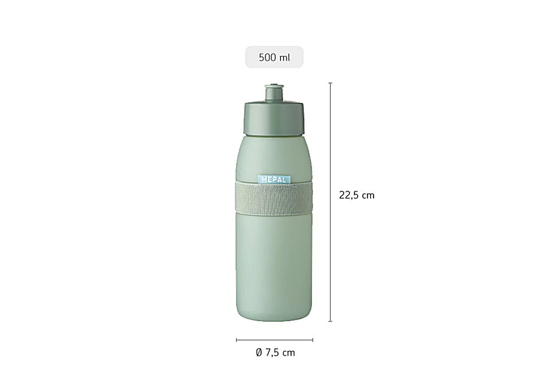 Mepal Sporttrinkflasche Ellipse 500 ml - Nordic black Outlet
