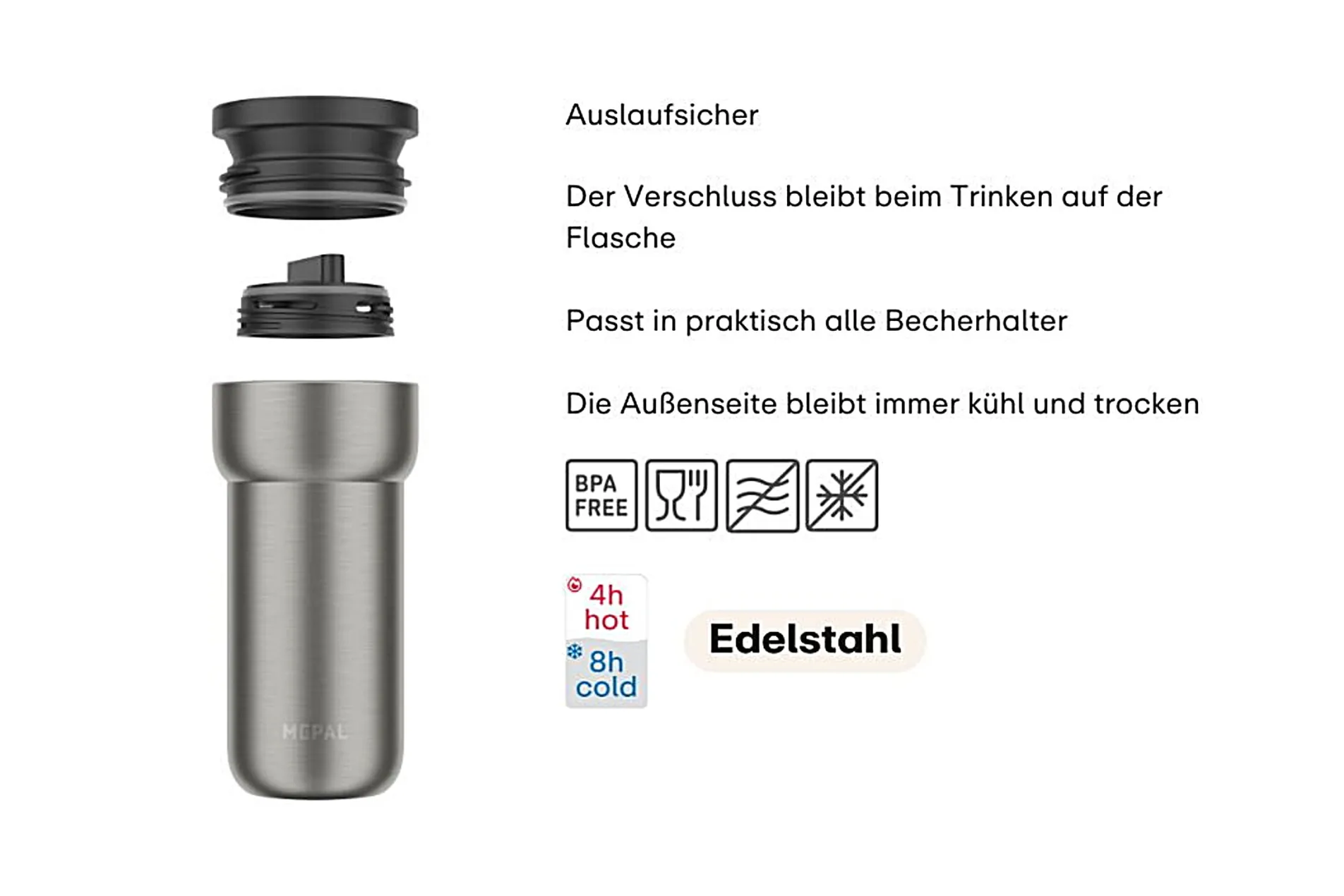 Mepal Thermobecher Ellipse 375 ml - roségold Rose gold Clearance