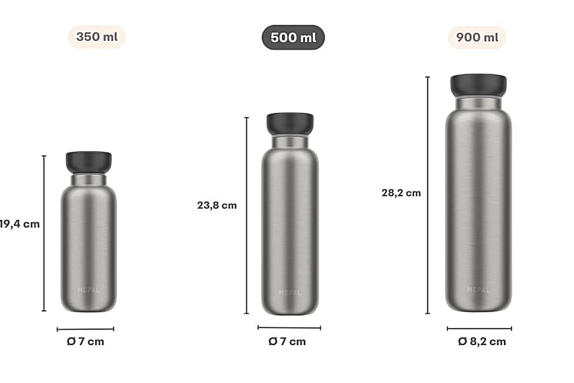 Mepal Thermoflasche Ellipse 500 ml - Nordic green Discount