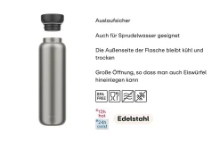 Mepal Thermoflasche Ellipse 900 ml - Edelstahl gebürstet Outlet