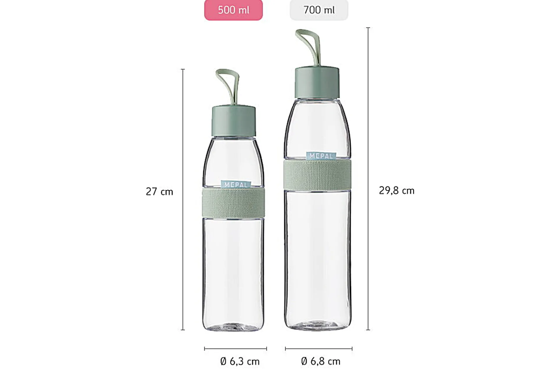 Mepal Trinkflasche Ellipse 500 ml - Vivid blue Hot