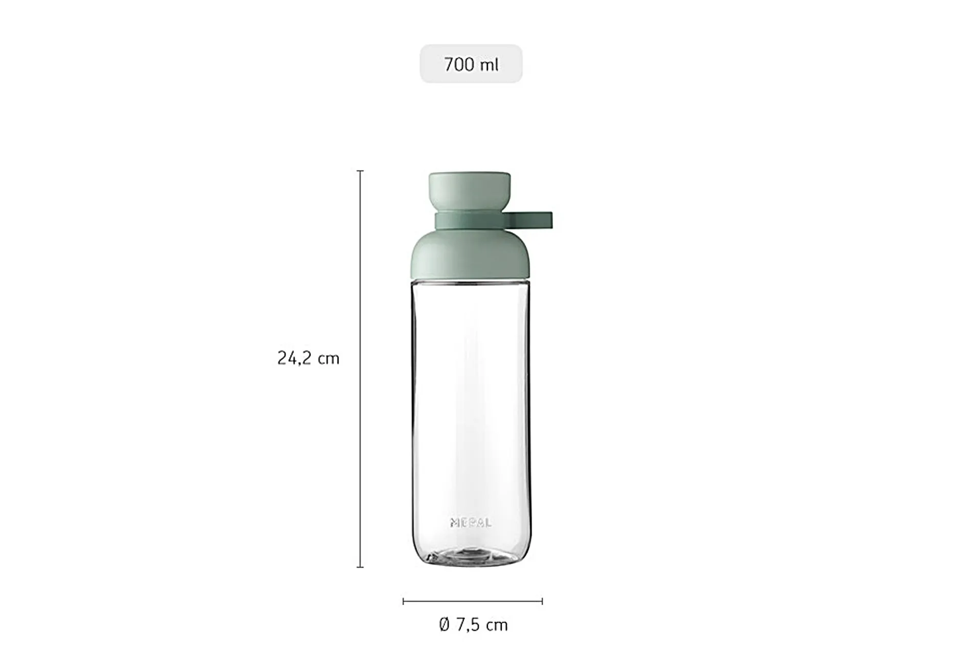 Mepal Trinkflasche Vita 700 ml - Nordic black New