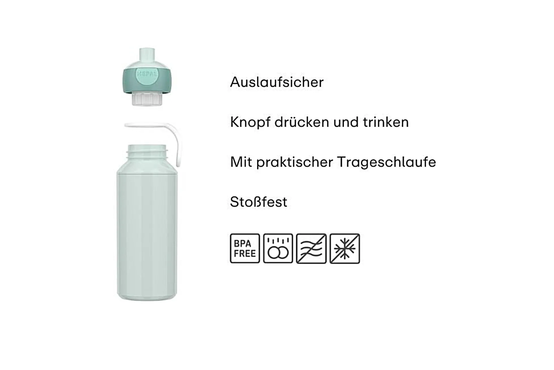 Mepal Trinkflasche Pop-Up Campus 400 ml - Wild Tiger Hot